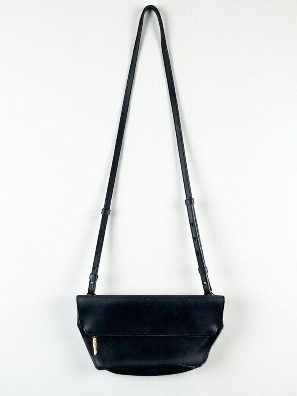 J.Crew Bennet- Foldover Leather Crossbody Bag – Black – NWT 🖤
